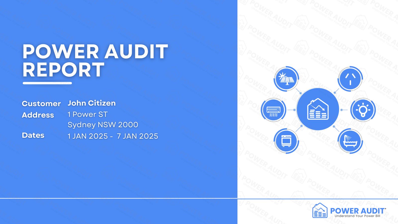 Power Audit sample report preview page 1