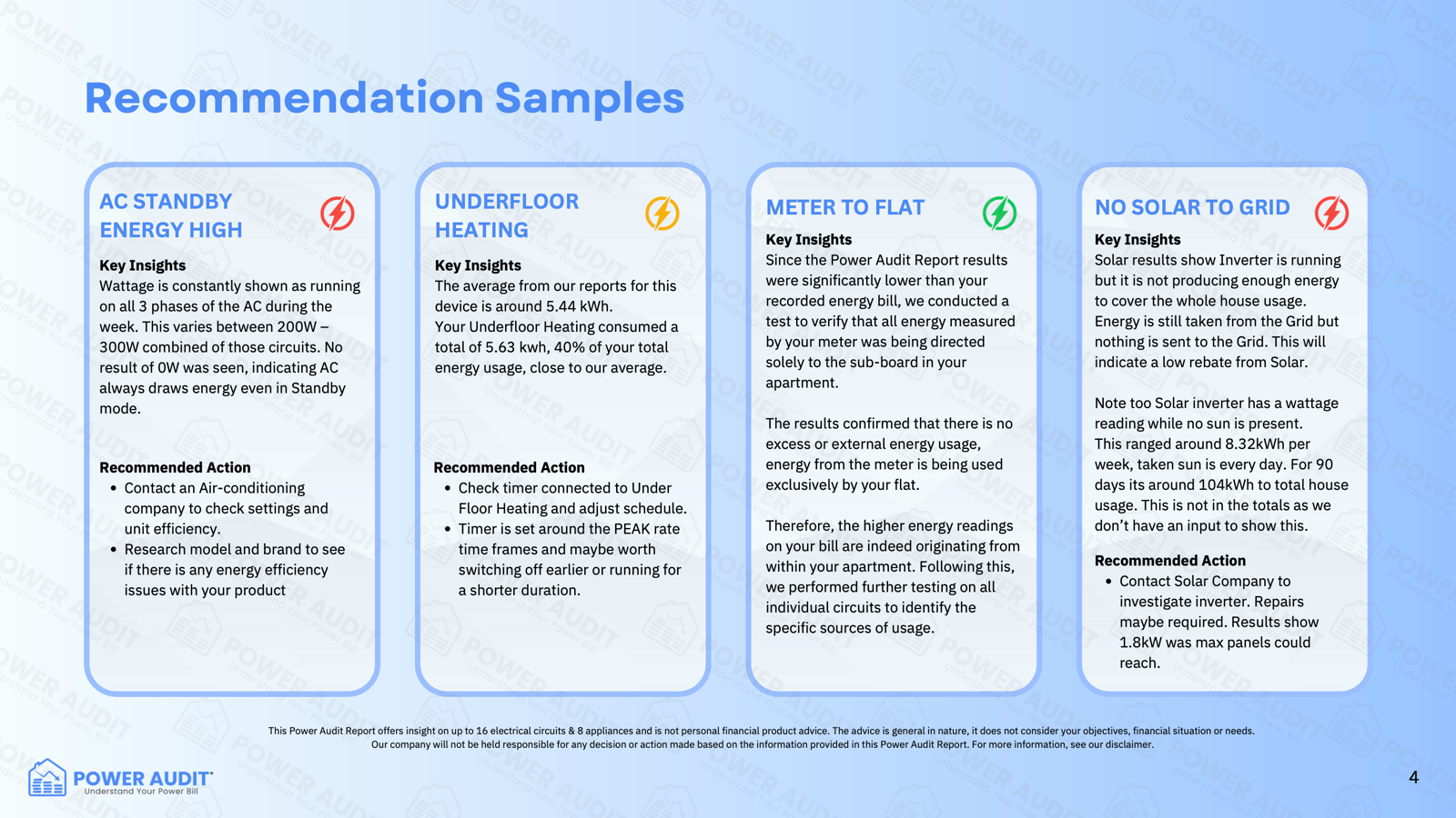 Power Audit sample report preview page 4